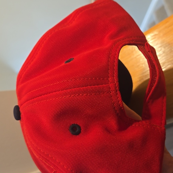 Authentic Cooperstown Dreams Park Red Baseball Cap Velcro Back One Size - Picture 3 of 10